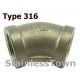 Type 316 Stainless 45 Degree Elbows